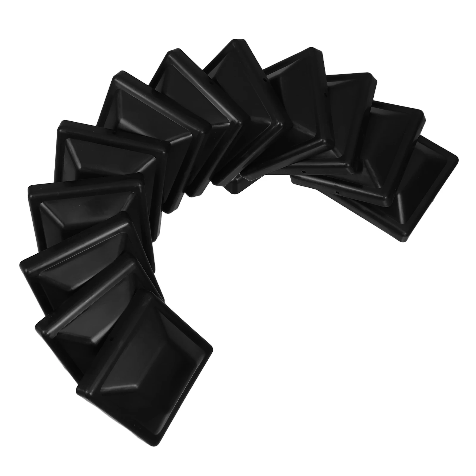 

12Pcs Black Post Caps Outdoor Wooden Fence Pole Top Covers Easy Install Durable Weatherproof Protection Fence Post Caps