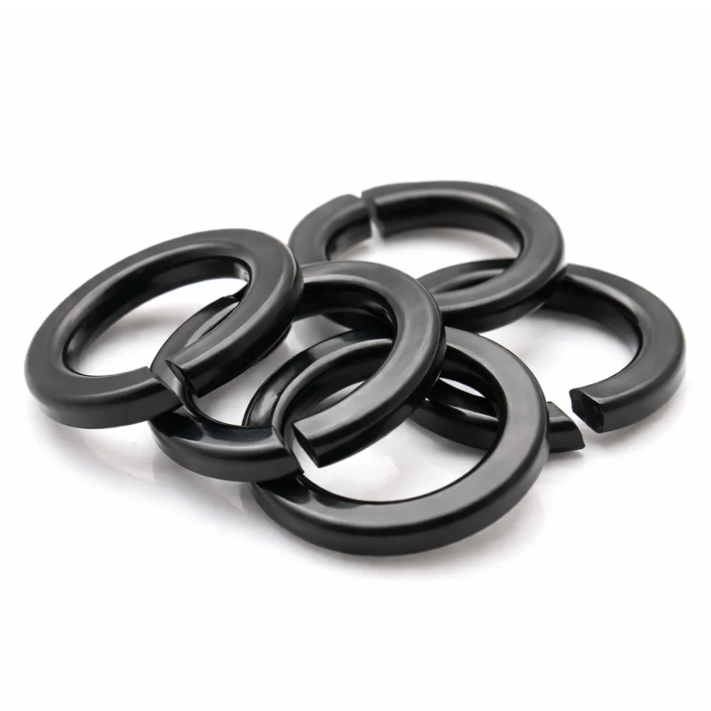 Black Stainless Steel Washer for Mechanical Mounting Elastic Spring M2–M24