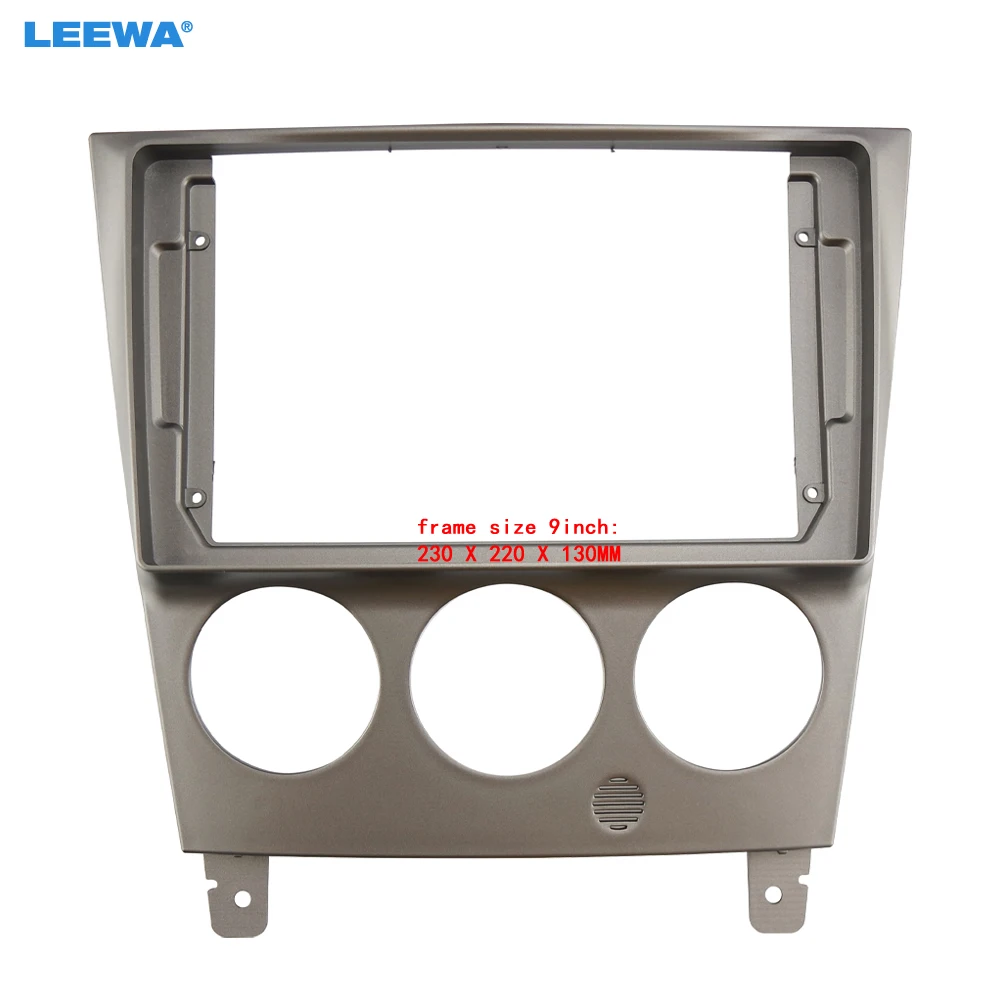 

LEEWA Car Audio 9" Big Screen Fascia Frame Adapter For Subaru Impreza (03-06) 2Din Stereo Dash Installation Panel Frame Kit