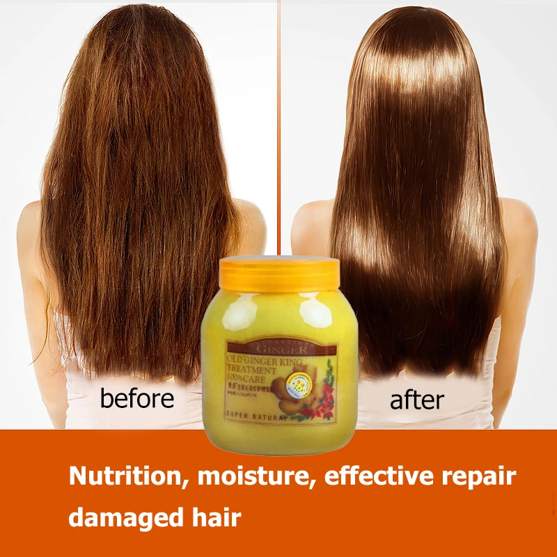 

500ml Ginger repair hair mask moisturizing curly dry damaged hair repair soft conditioner hair care treatment of keratin 1pcs