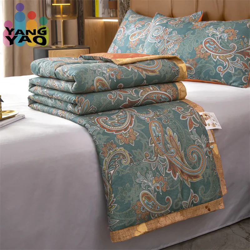 

Yaapeet Quilt For Summer 150x200 여름이불 Home Bedspread on the Bed Skin-friendly Duvet edredon Comforter Queen Size(No Pillowcase)