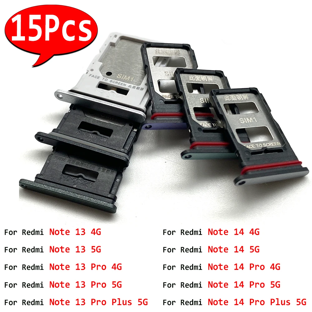 Plateau de support de carte Micro Nano SIM, 15 pièces, fente de puce, support de tiroir, prise adapt