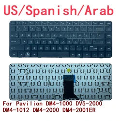 New US Spanish Arab Laptop Keyboard For HP Pavilion DM4-1000 DV5-2000 DM4-1012 DM4-2000 DM4-2001ER Notebook PC Replacement