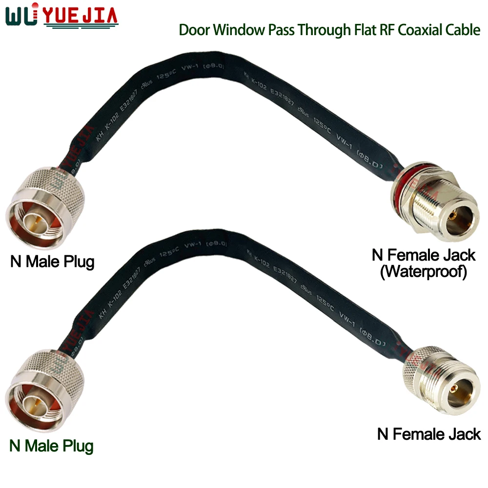 

Оконная дверь проходит через плоскую вилку L16 N с гнездовым разъемом L16N Водонепроницаемый разъем RF Коаксиальный кабель Удлинитель с косичкой