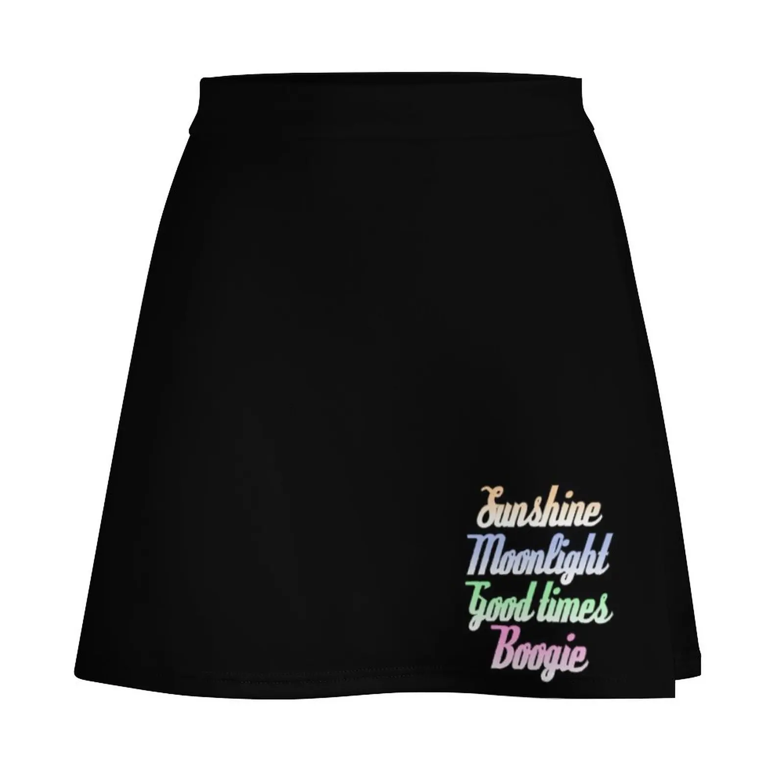Sunshine Moonlight Good Times Boogie Mini Skirt night club women mini skirt Mini Skirt