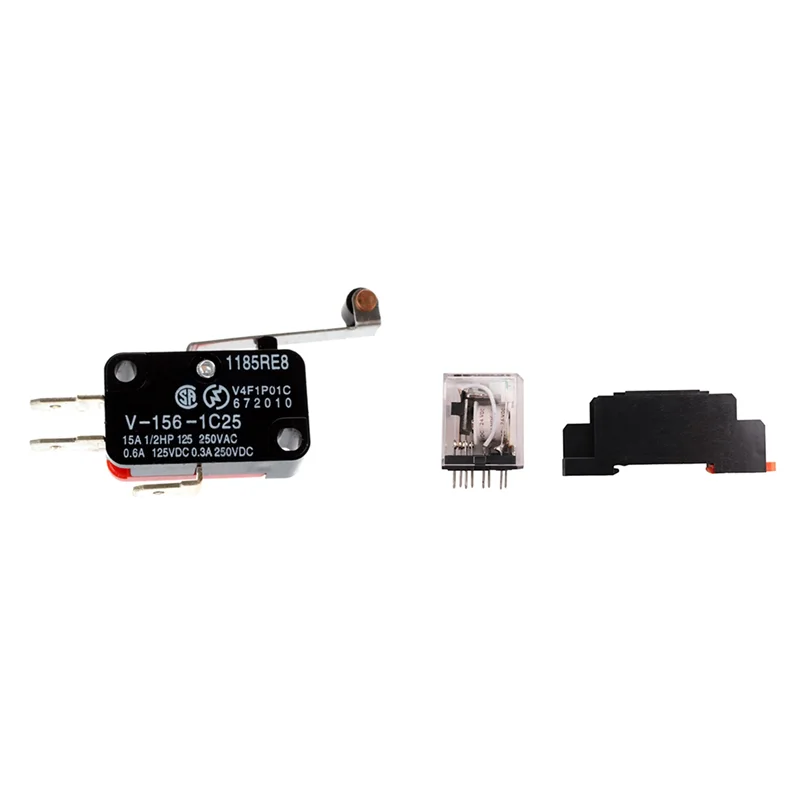 

ABKQ-Limit Switch Длинный шарнирный роликовый рычаг SPDT Snap Action и HH52P DC 24V Катушка DPDT 8 контактов Электромагнитное силовое реле