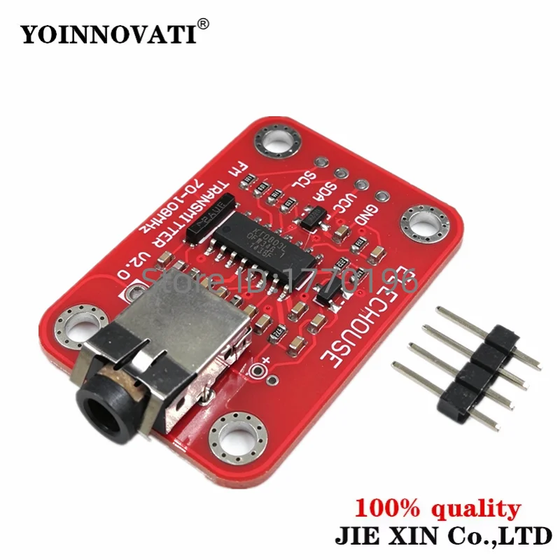 FM Radio Transmitter Module V2.0 Digital Radio Transmitter Board for Arduino I2C Interface TTL MIC VCC SDA SCL 3V 5V