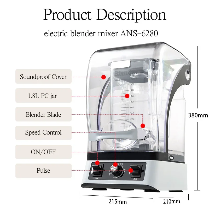 Soundproof Blender With Cover Mixer Sound Proof Juicer And Blender Silent Blender Commercial