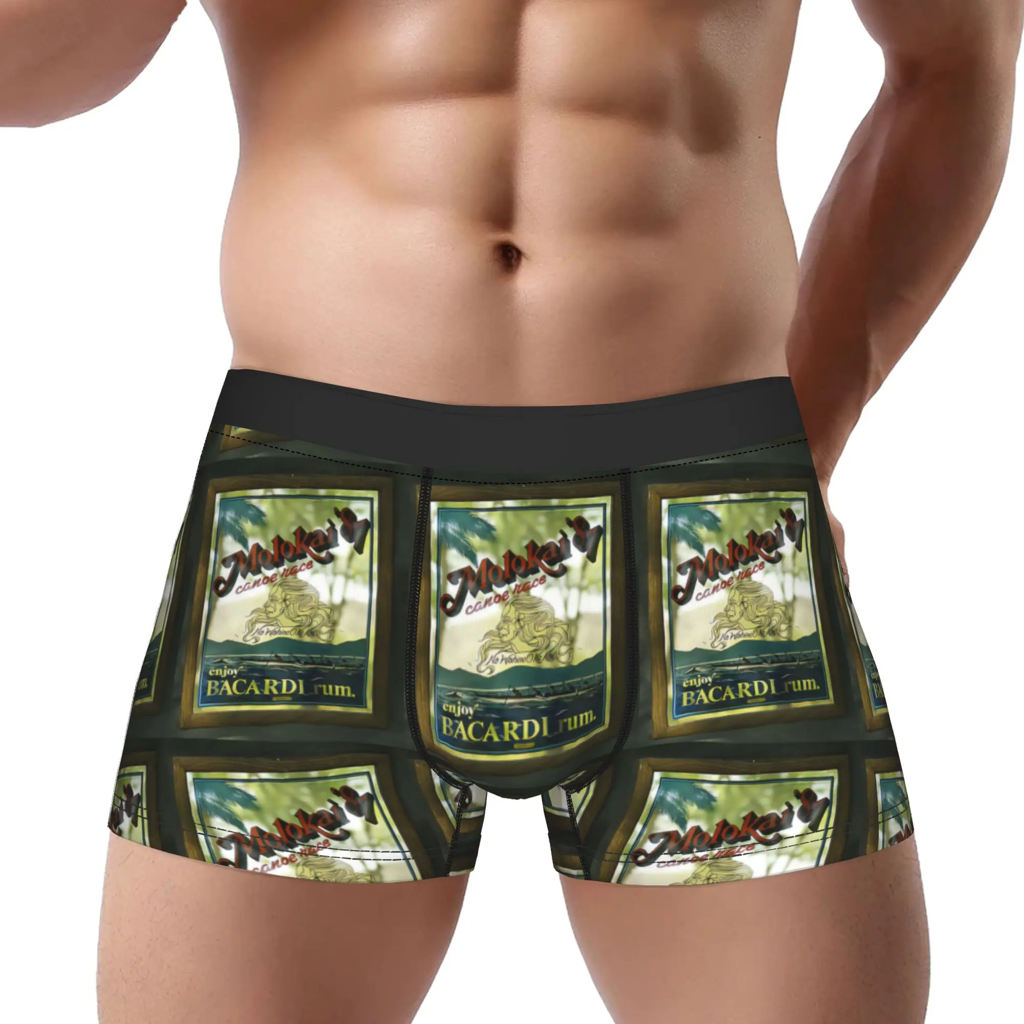 bBacardi Molokai '81 Canoe Race Vintage Mirror bBacardi Underpants Homme Panties Ropa interior para hombre Pantalones cortos cómodos Calzoncillos tipo bóxer