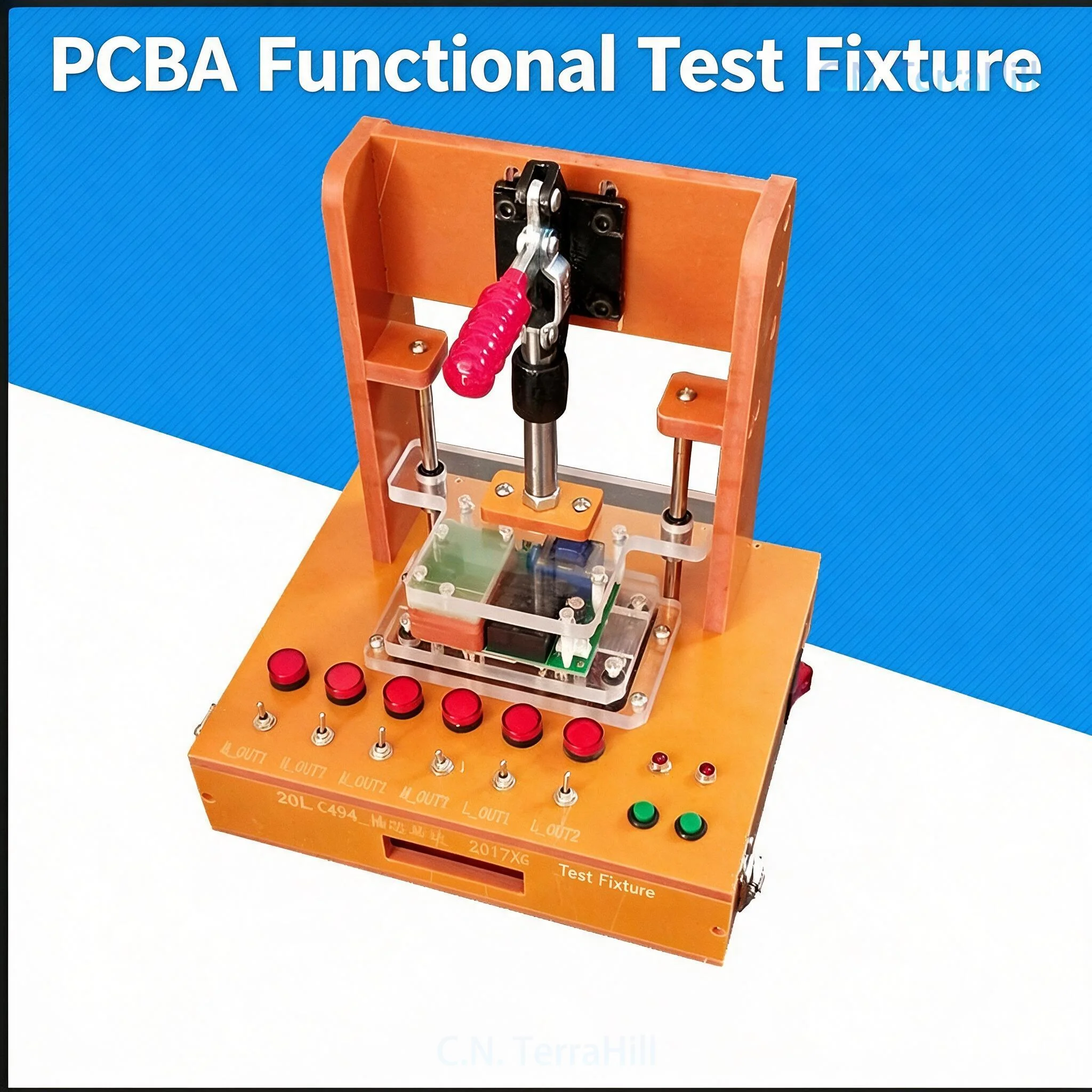 Custom PCB Functional Test Fixture Non-standard Test Jig Electrical Wood Parts for Factory Testing