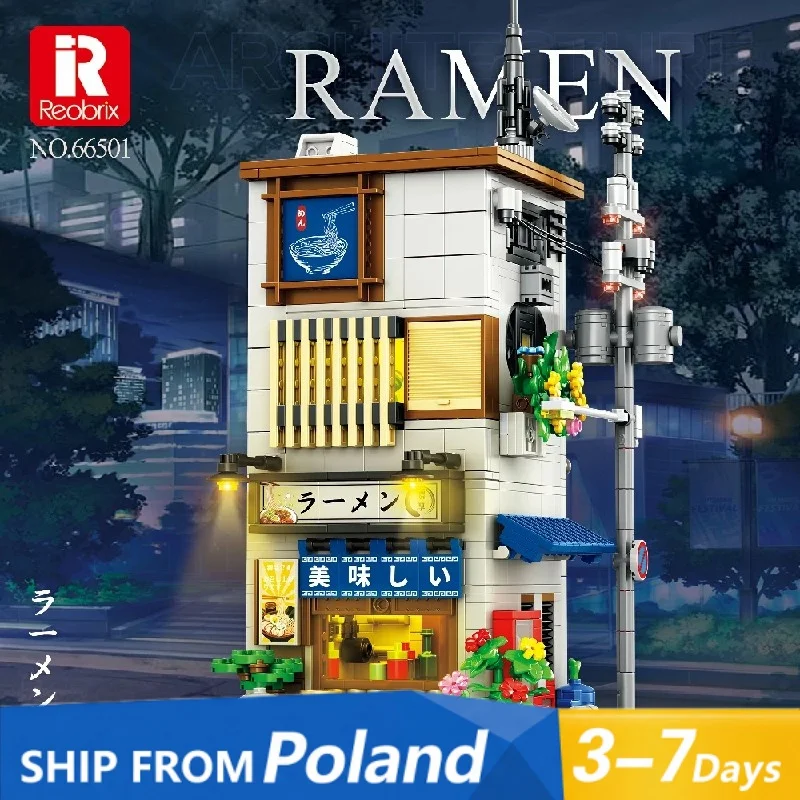 Klemmbausteine Japanisches Sakaya-Haus Modulare Gebäude-Bausteine Ramen-Restaurant Stadtansicht Laden Architektur Ziegelstein-Modellbausatz Jungen Spielzeug Erwachsene Kinder Geschenk 1130 Teile