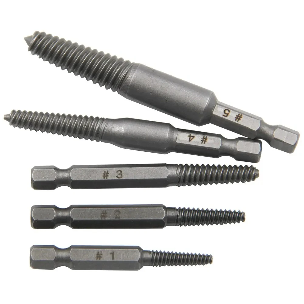 10pc Hexagonal Shank Broken Head Screw Extractor,Material High-quality Steel, Allows for Easy Removal of Screws That Have