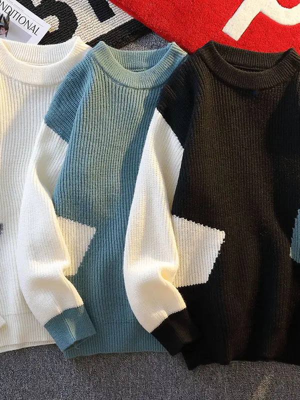 Trendige Marke Herren runde Ne Strickwaren Wärme Basisschicht Teenager Winter Faion Ci Sle Long Sve Cosite Stoffpullover