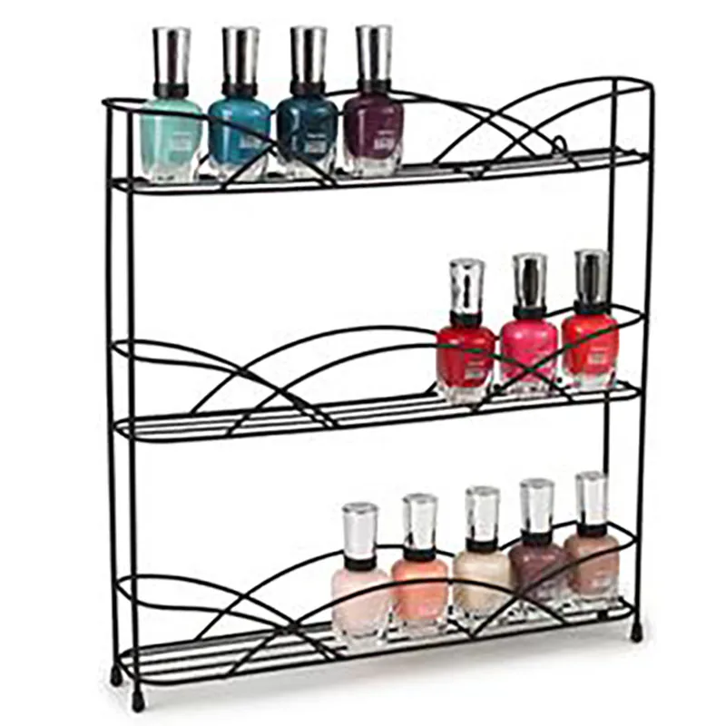 Wall Mount Spice Racks, tempero Organizador, 3-Tier, prateleira de armazenamento, armário da cozinha, borracha pés, armários