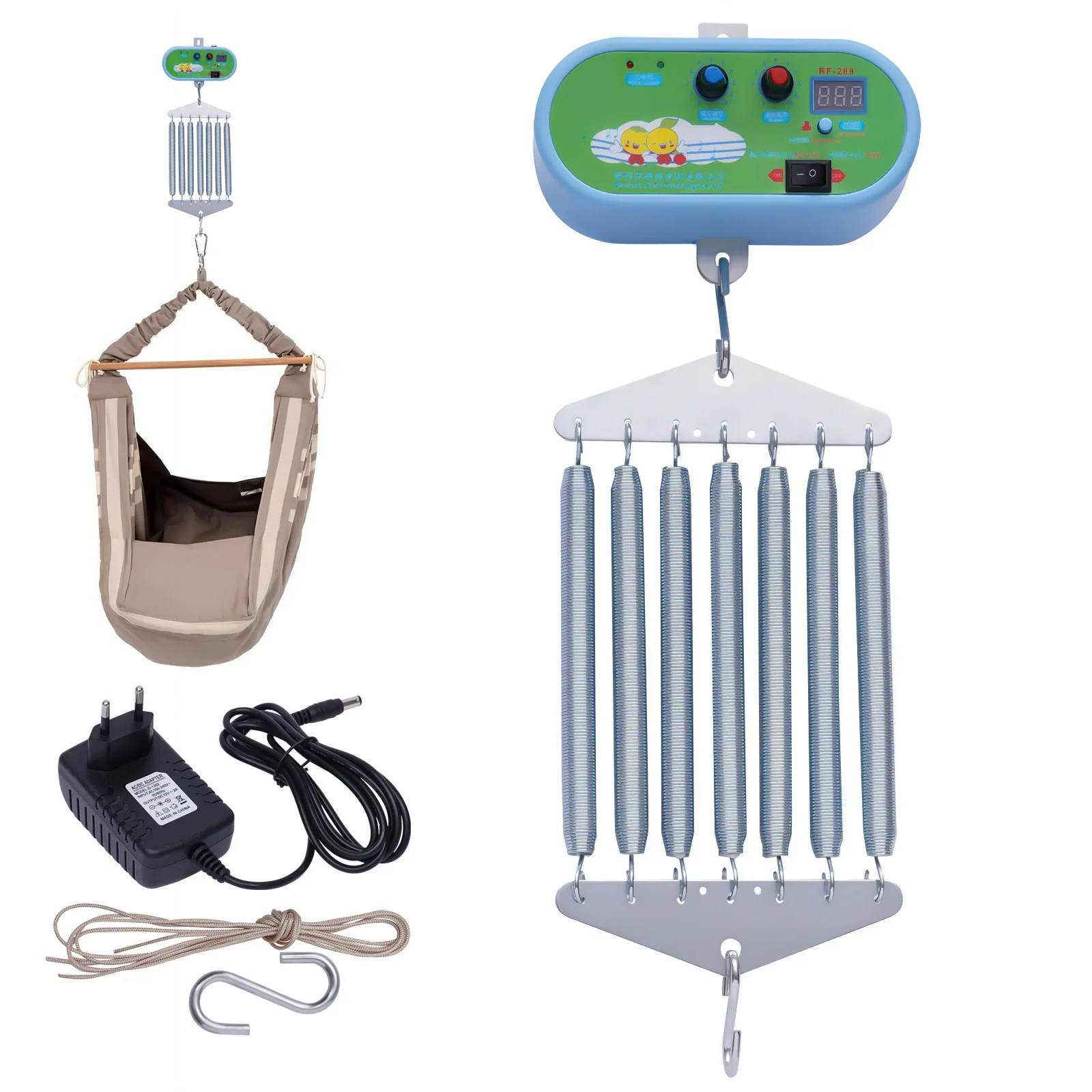 7 Springs Baby Cradle Controller 12V 12W Hanging Electric Infant Swing Control with Adjustable Timer for Baby Hammock Load 19kg