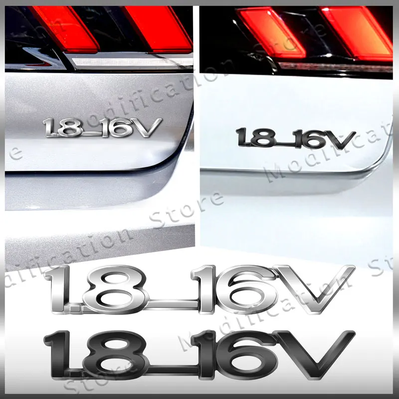 3D Chrome Metal 1.8-16V Emblem Rear Trunk Tailgate Badge Sticker Decor For Opel ZAFIRA ASTRA-1.6 Optima Corsa Vectra Insignia