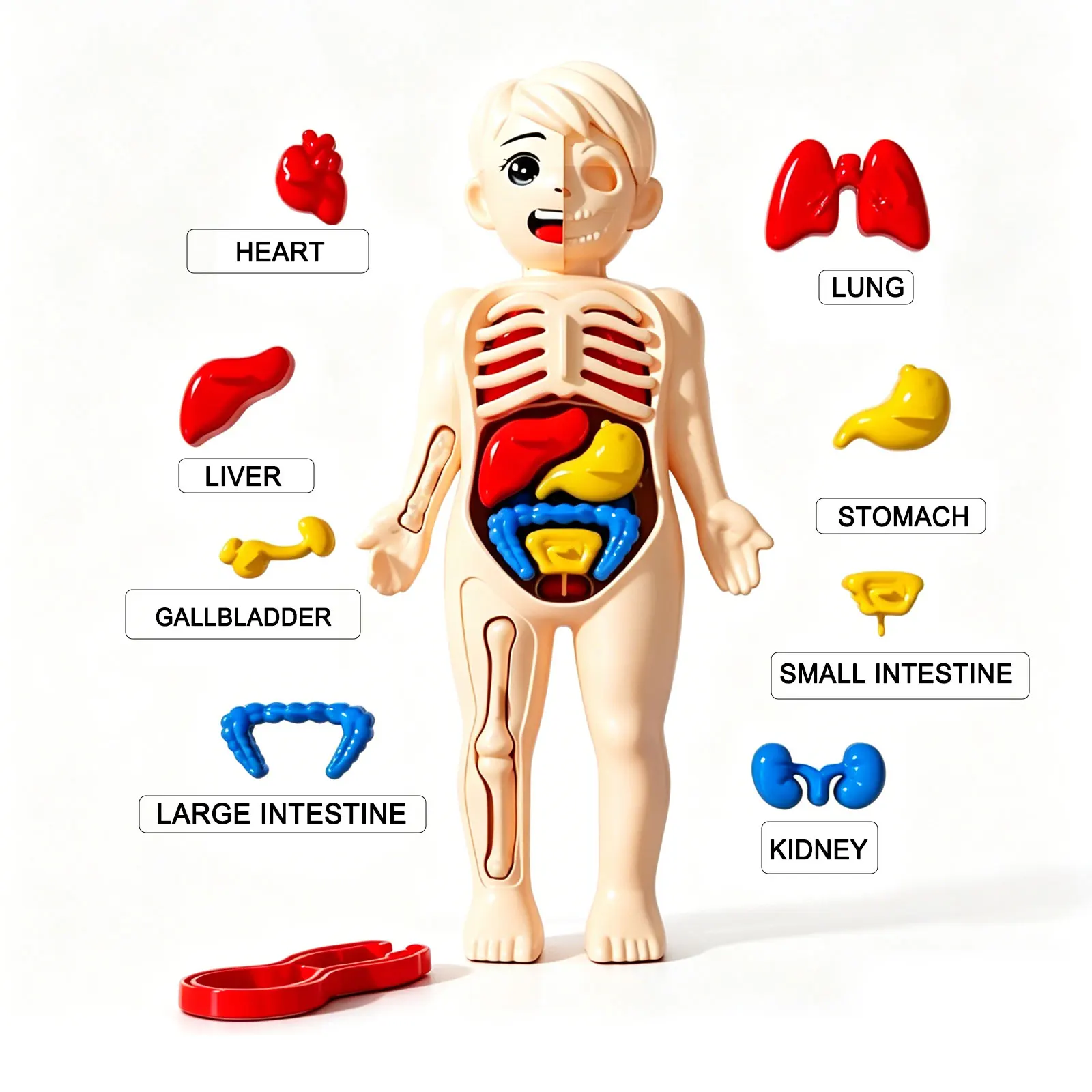 Children'S Human Body Simulation Assembly Structure Model, Medical Visceral Anatomy 3D Detachable Human Torso Educational Toy