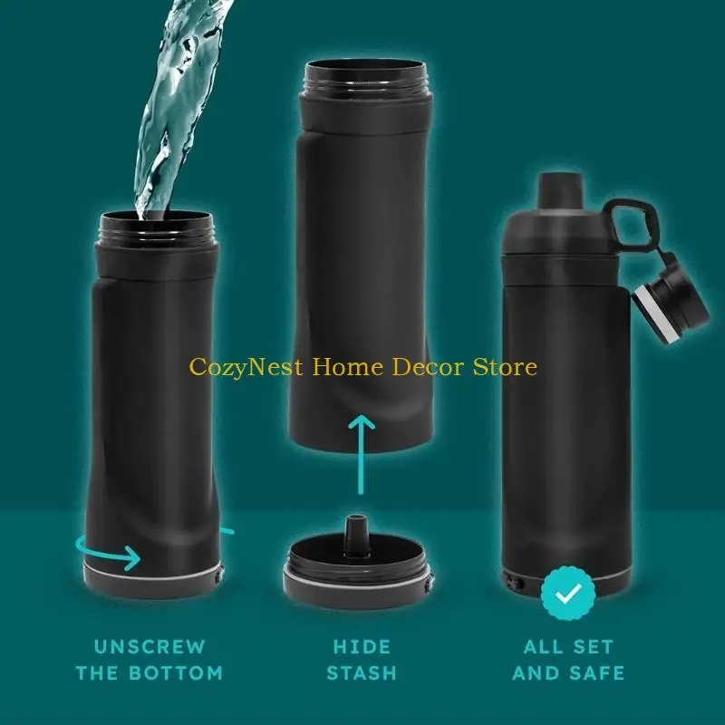 

92MF Water Bottle Скрытое дно для ценностей.