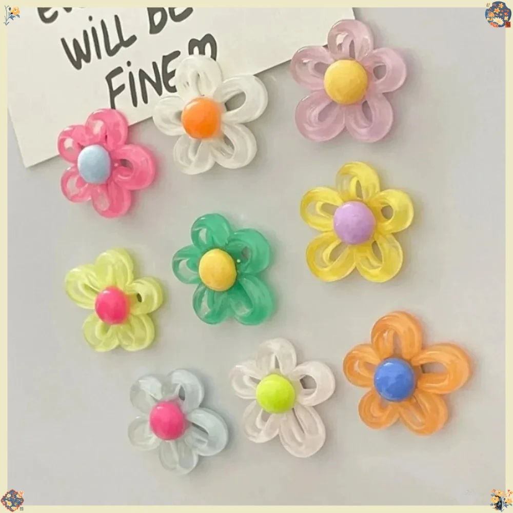 10 Piece Cartoon Colorful Flower Decoration Refrigerator Magnet, Suitable for Kitchen and Home Decoration