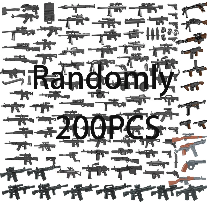 MOC Military Building Blocks Figures Accessories Weapons BAR MP40 Submachine Gun Antitank Grenade Thompson Pieces Gifts For Boys