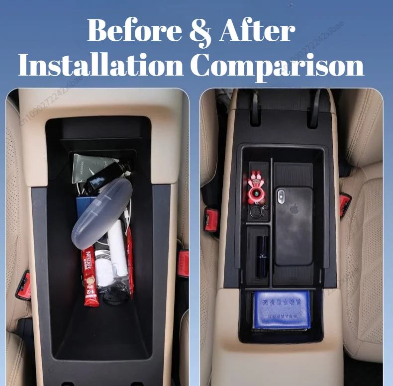 Center Console Armrest Storage Organizer Tray for Changan CS75PLUS 2026, Car Interior Decor Storage Accessories Stowing Tidying