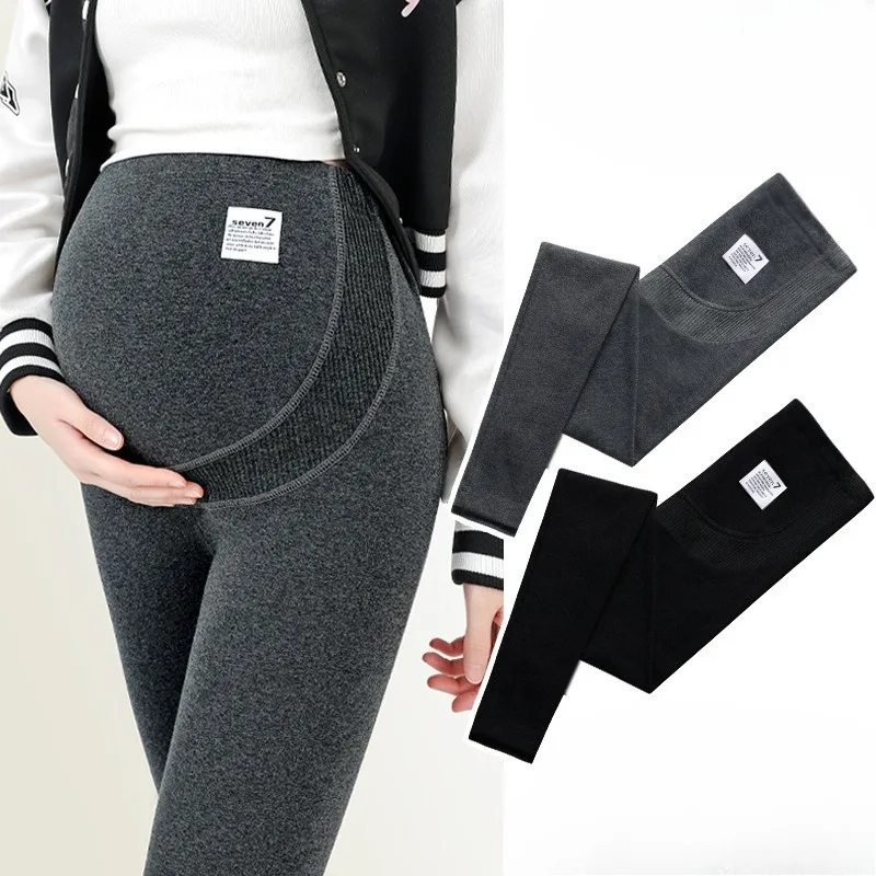 

Ultimate Comfort! High Waist Maternity Leggings for Spring & Autumn - Slimming Pregnancy Pants for Modern Moms!