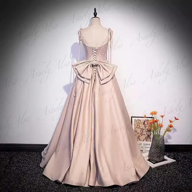 NA-S12 Angepasst Echt Bild Prinzessin Mädchen Prom Kleid Bogen Perlen Satin Puffy Vestido De 15 Quinceanera Formale Abendkleider