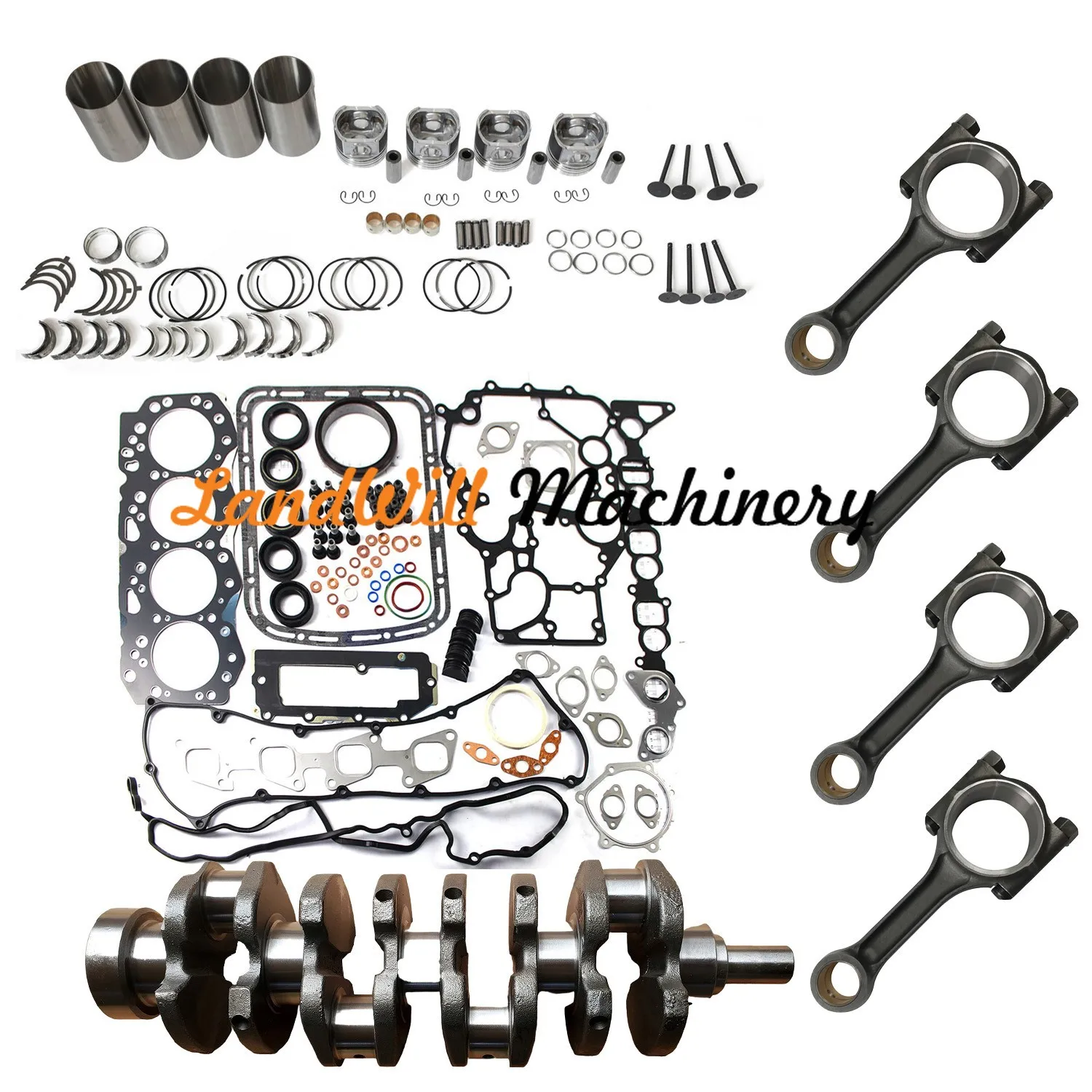 Overhaul Rebuild Kit Connecting Rod + Crankshaft Fits For Isuzu 4JJ1 Engine
