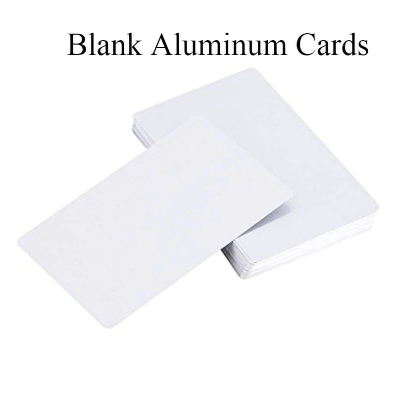 100 Pcs Metal Sublimation Business Card Double Sided Printed Blank Name Gift Card Aluminum Plate Material DIY Cards