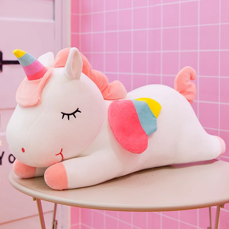 30cm Angel Rainbow Unicorn Doll Plush Cushion Birthday Gift Doll Sleep Pillow  Cute Pillow