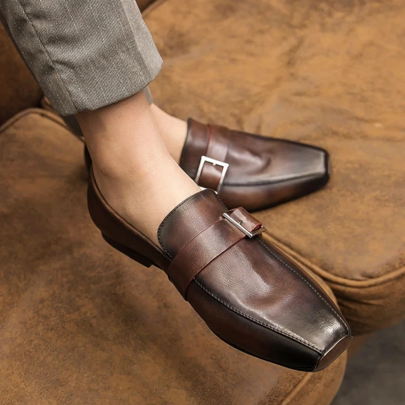 YETTIES Men's Genuine Leather Driving Loafers | Spring New Business Casual Soft Sole Shoes | Comfortable Slip-On Driver Footwear