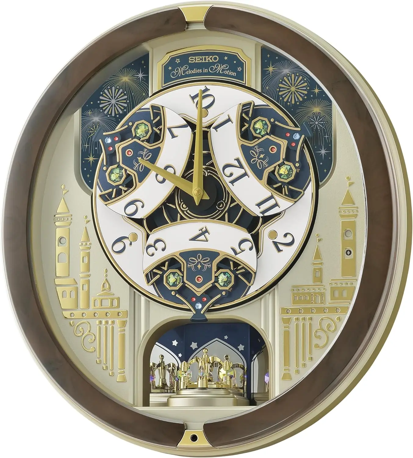 Musical Wall Clock Festival Smart Light Sensor Ensures That The Clock Stays Quiet in The Dark Fit Into Any Room Décor