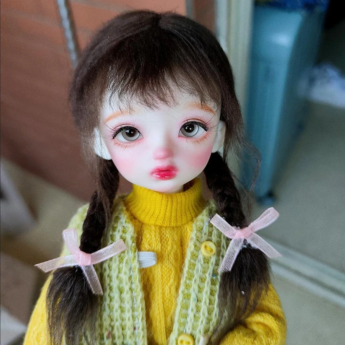 

New 1/8 Doll's Wig for Bjd Doll or Ob11 Imitation Beach Wool Hair Diy Girl Toys Handmade Fashion Doll Accessories, No Doll