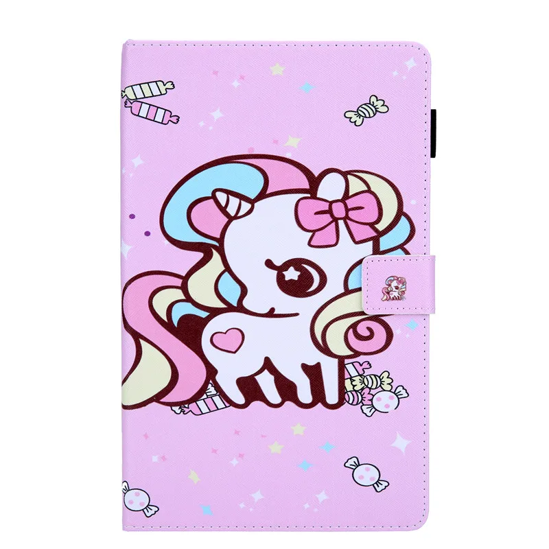 Cute Unicorn Cat Cartoon Leather Cover Case For Samsung Galaxy Tab A 10.1 2019 SM-T510 SM-T515 T510 Tablet Case Coque Funda