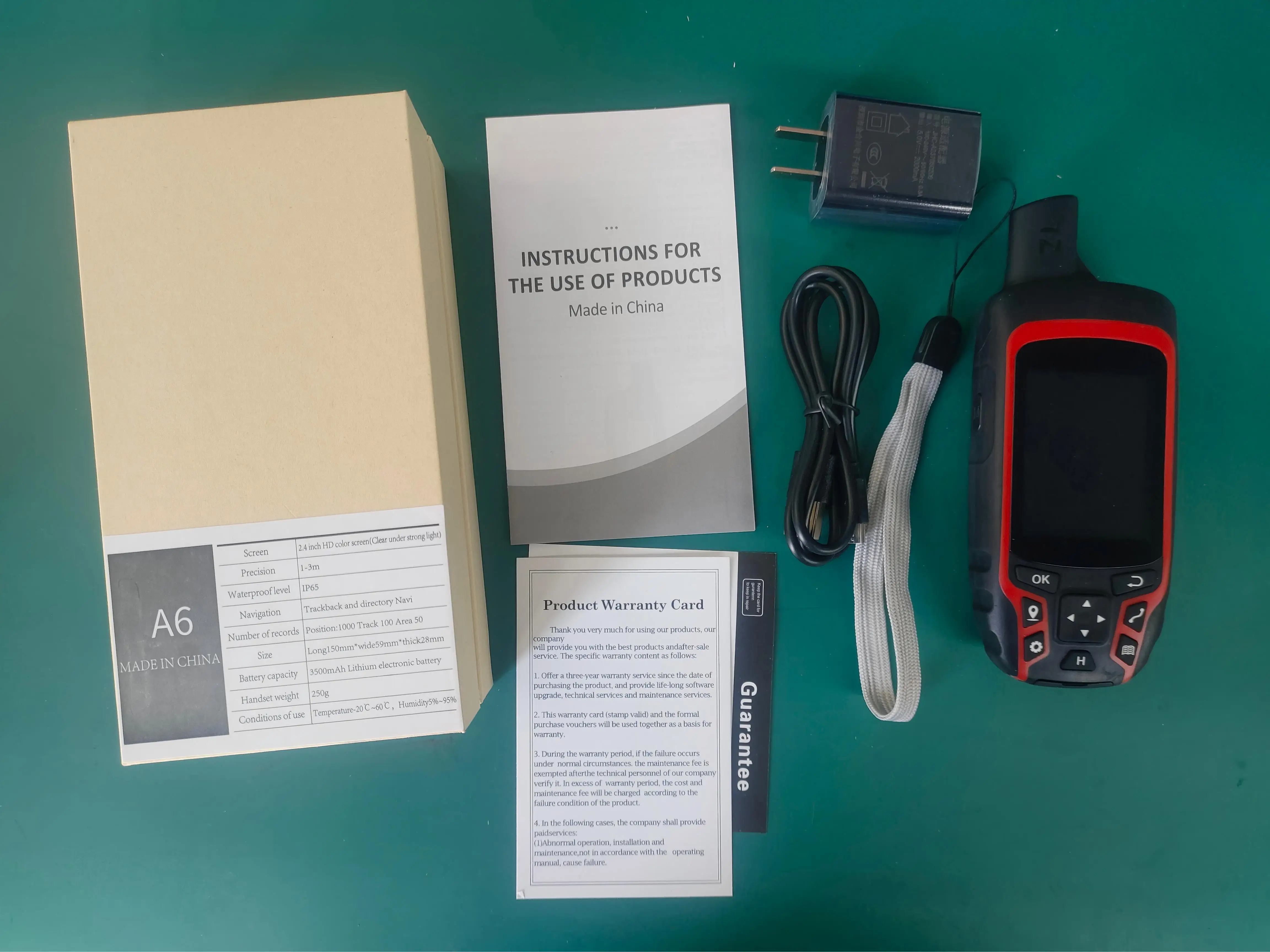 NEW A6 Portable Handheld GPS Navigator Coordinate Recording for Land Survey IP66 Rated -30~65 Operating Temp Multi-GNSS