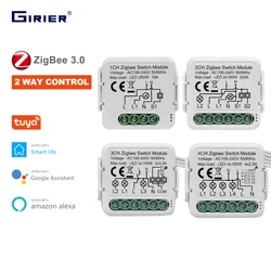 GIRIER Tuya ZigBee 3.0 Mô Đun 10A Nhà Thông Minh Tự Ngắt 1 2 3 4 Băng Đảng Hỗ Trợ 2 Điều Khiển hoạt Động Với Alexa Google Home