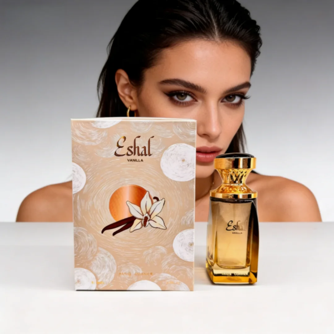 Perfume EDP Luxury Paris Corner Eshal Vanilla para Mujer, Aroma Dulce y Sensual de Larga Duración, Disfruta de la Fragancia de Azúcar de Alta Calidad