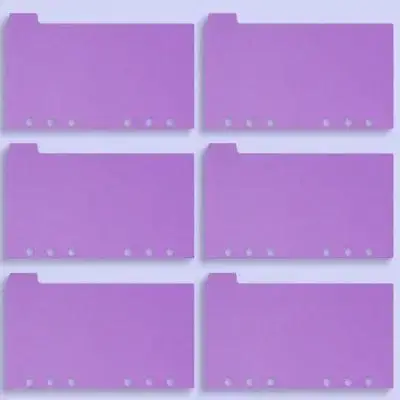 

Index For A6 Binder Tabs 6-Ring Paper Dividers Plastic Tab Dividers Sheet Protectors Home School Office Organization