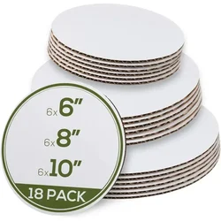 10 / 18pcs 6 8 0 Inch Round Cake Board Circle Cardboard Base Perfect for Cake Decorating Cake Tools