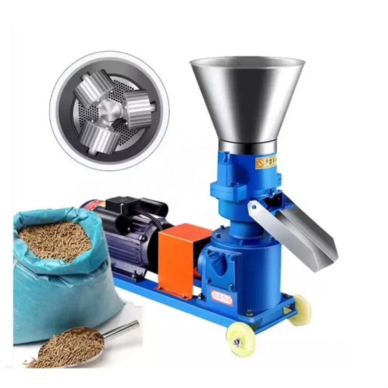 

Hot Sale Agricultural Mini Animal Feed Small Pellet Machine Poultry Cattle Chicken Pig Feed Granulator/ Pelletizer