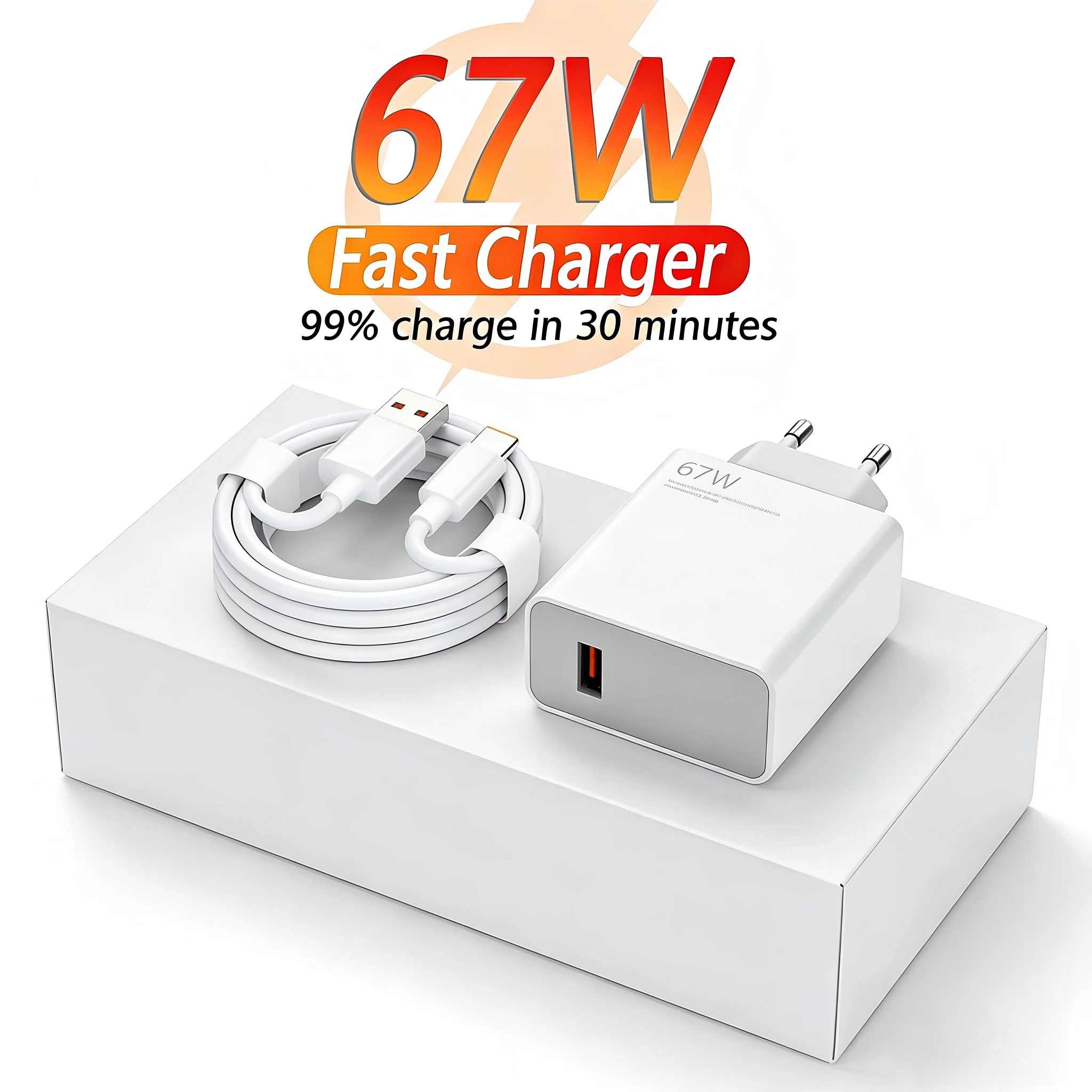 For XIAOMI 67W Charger Cargador Hyper Turbo Charge Adapter 67W Fast Charging Cable For Mi 15T 13T 13 12 Lite Poco X5 Pro F5 F4