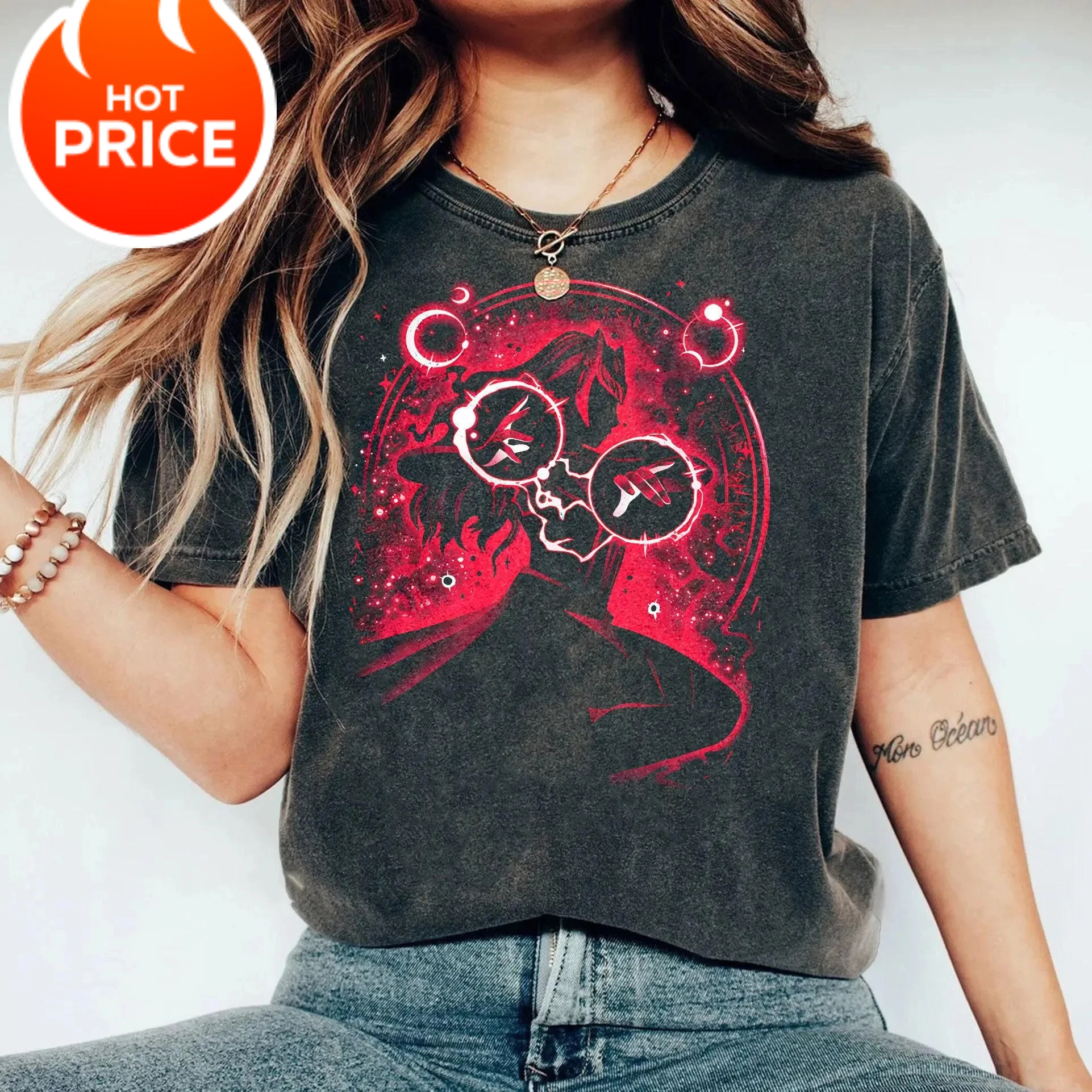 Vintage Marvel vengadores Wanda Maximoff silueta retrato camisa vengadores Campus camiseta Marvel Comics Wanda Vision