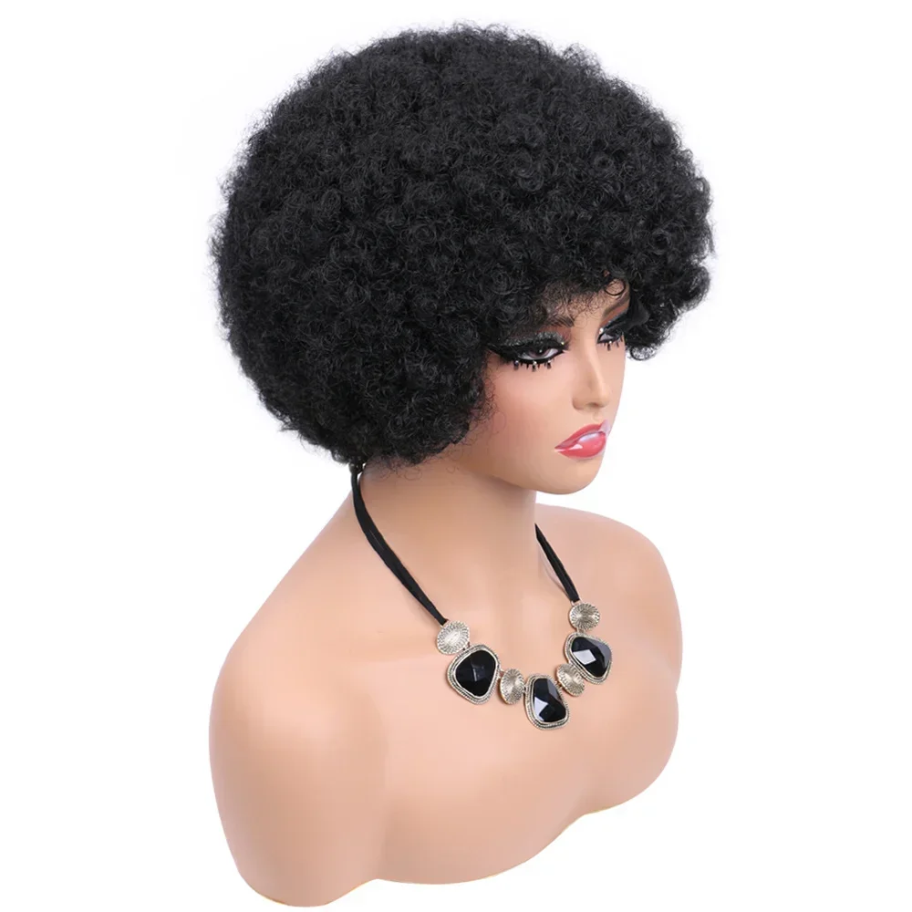 Afro Wigs For Women Short 70s Kinky Curly Wigs Bouncy And Soft Natural Looking Fluffy Explosive Head Wig For Party And Daily Use