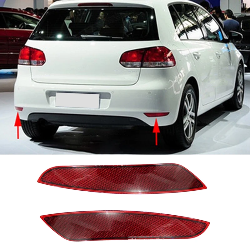 Rear Tail Bumper Corner Reflector Decorative False Light Lamp For -Golf 6 MK6 2009 - 2013 5K0945105A 5K0945106A