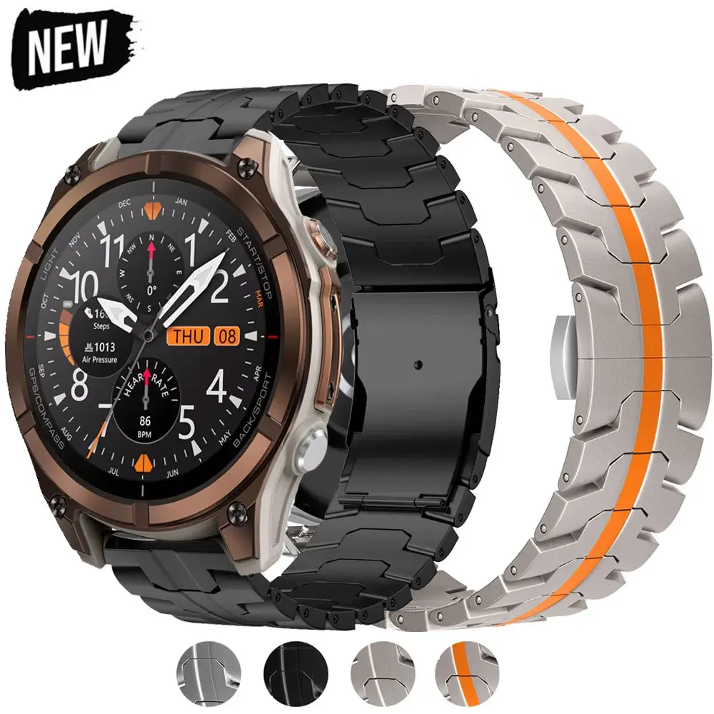 Stainless Steel Strap For Zeblaze Stratos 4/4pro/4 GPS/Vibe 8 7/3 Ultra Metal Watchband For CMF Watch Pro 2 3 Band 22mm Bracelet