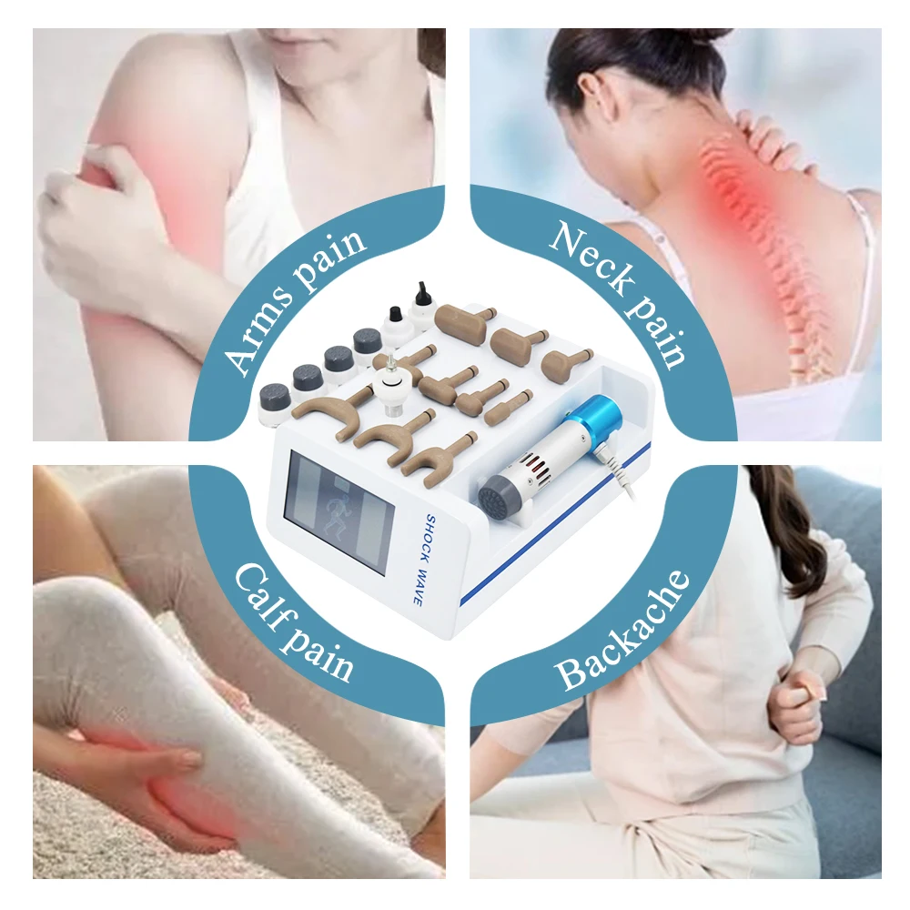 2025 New Professional Shockwave Therapy 300MJ For ED Relief Muscle Pain 1800N Chiropractic Corrective Massage Gun 2 In1 Massager