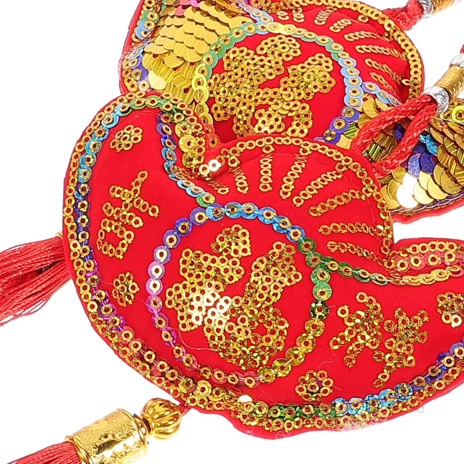 

2Pcs Lucky Ingot Hanging Pendants Chinese New Year Decor Traditional Feng Shui Ornaments for Front Door Wall Home Office Hotel