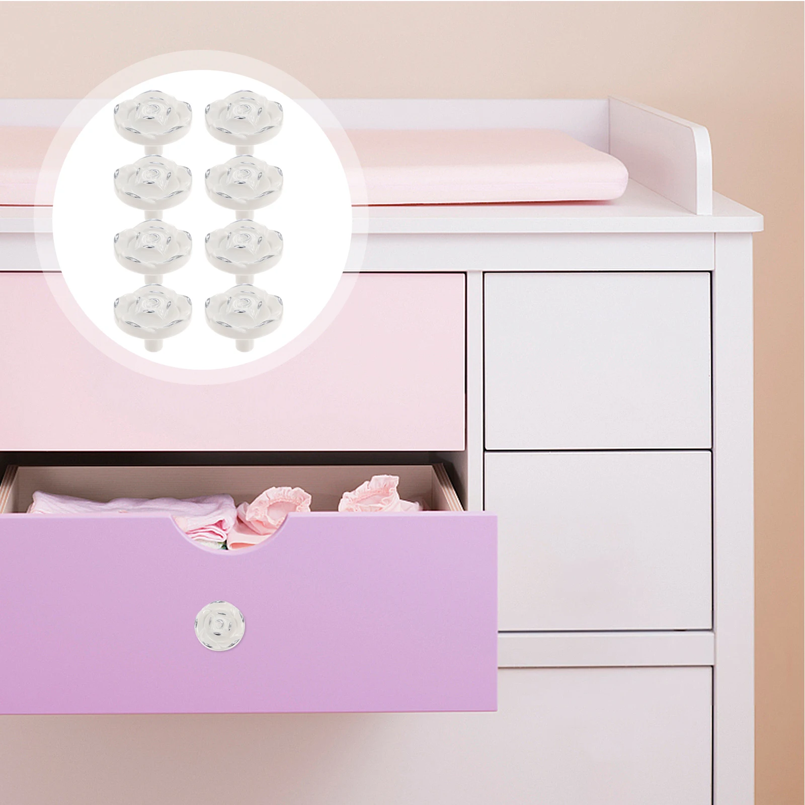 

8pcs niture Handles Vintage Cabinet Knobs Drawer Pulls Flower Design Zinc Alloy Cupboard Wardrobe Dresser Bedroom Kitchen