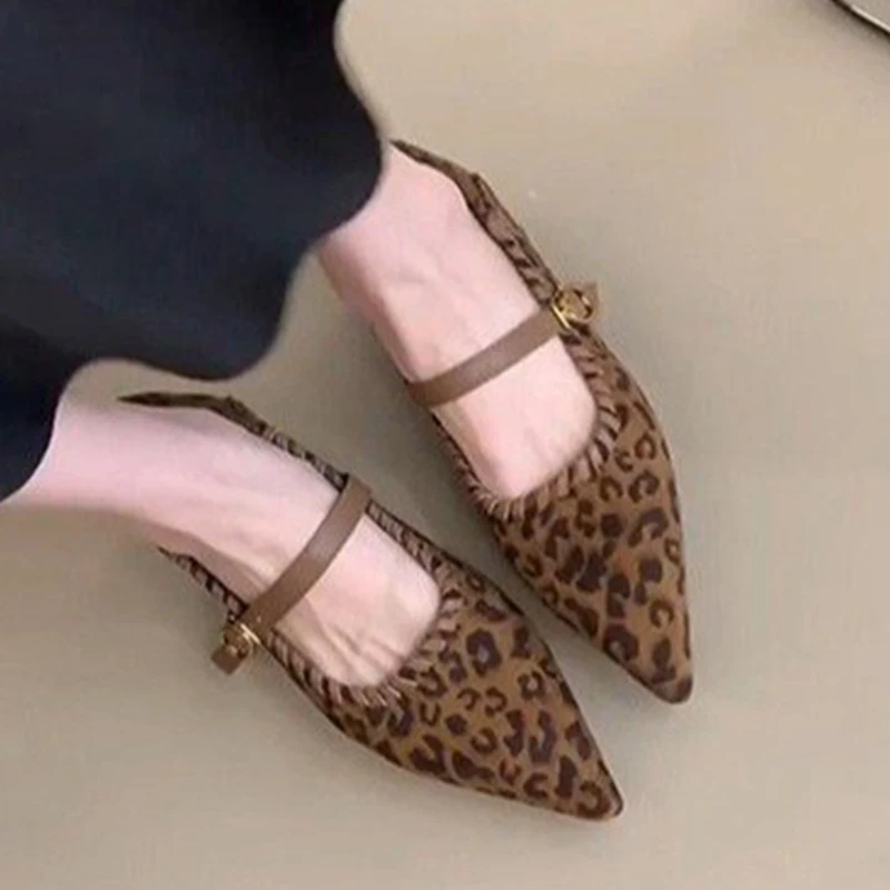 

Leopard Women Mary Jane Shoes Flats Loafers Shoes 2026 Spring Sexy Shallow Dress Shoes Casual Walking Comfort Mujer De Zapatos