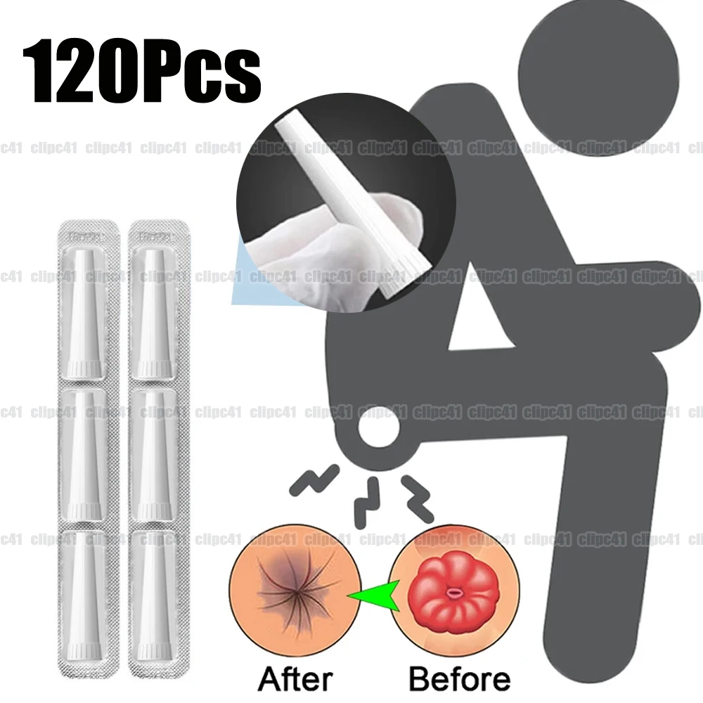 120Pcs Connection On Drug Plug Device Tube Head Disposable Hemorrhoid Applicator Hemorrhoids Ointment Squeeze Drug